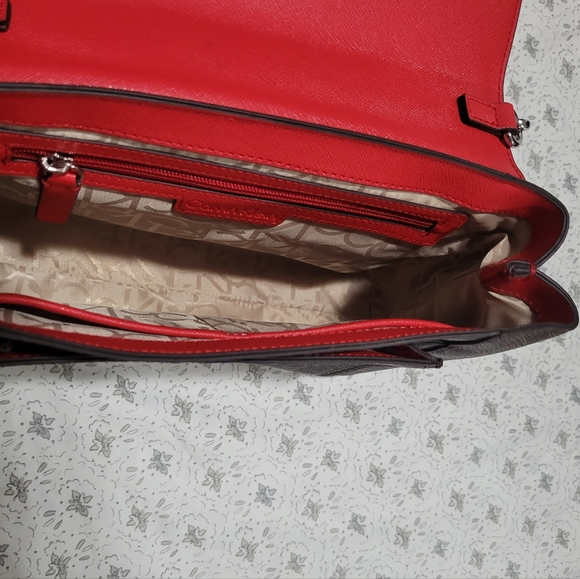 Calvin Klein Red Convertible Crossbody Satchel ❤️ - Picture 8 of 8
